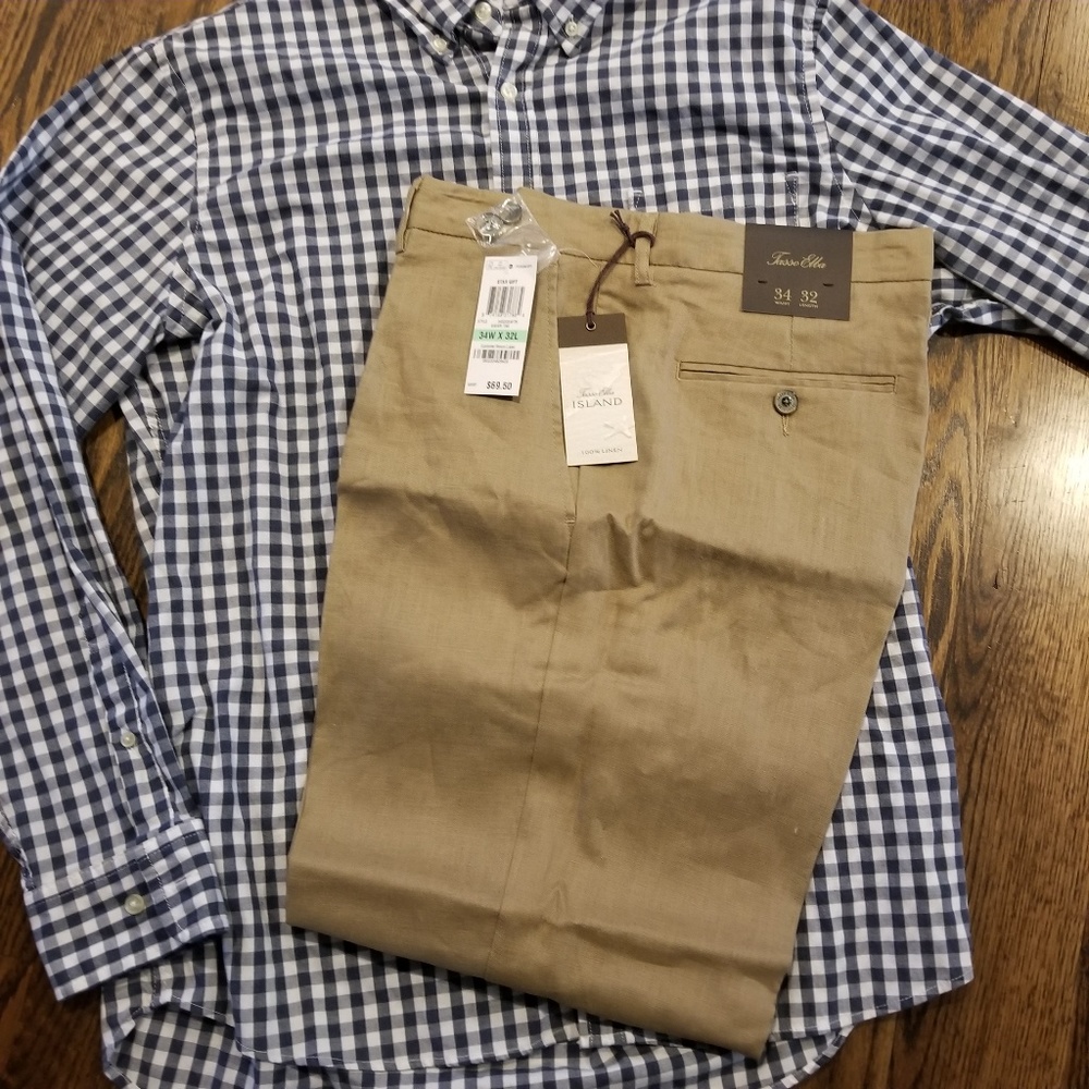 Linen dress pants - brand new with tags